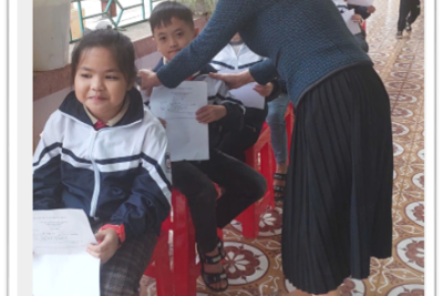 Trường Tiểu học Bình Hòa tổ chức tiêm phòng Uốn ván-Bạch hầu cho học sinh khối 2